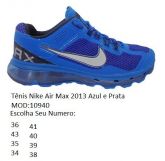 Tênis Nike Air Max 2013 Azul e Prata MOD:10940