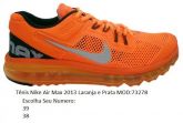 Tênis Nike Air Max 2013 Laranja e Prata MOD:73278
