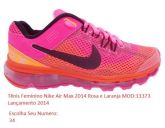 Tênis Feminino Nike Air Max 2014 Rosa e Laranja MOD:11373