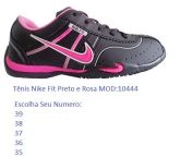 Tênis Nike Fit Preto e Rosa MOD:10444